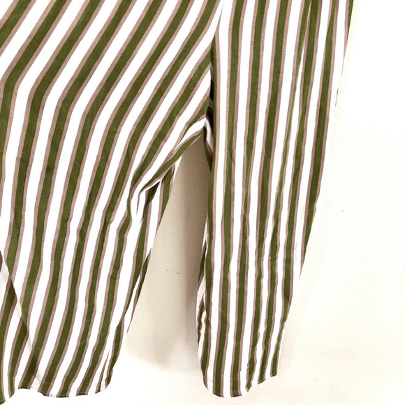 New SHOW ME YOUR MUMU Parton Bella Stripe Smocked Tie Strap Jumpsuit in Green - Picture 9 of 9